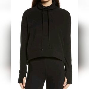 Sweaty Betty Womens Sweatshirt Funnel Neck Harmonise Luxe Athliesure Black Small
